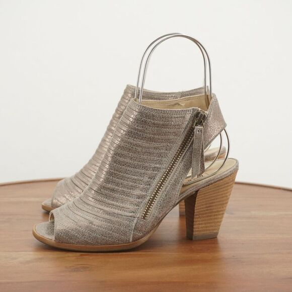 Paul Green Womens Cayanne Open Toe Heeled Sandals Silver Leather 5.5 US / 3 UK - Picture 5 of 11